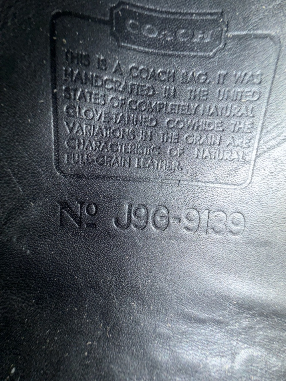 Coach Black Vintage  1999 Bag Sleek Design 9139 - Picture 8 of 8